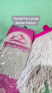 Pel Lantai BOOM BOOM Clean Original | Pel Mop Katun Gagang Ungu Murah