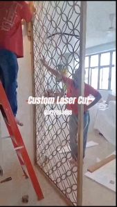 Custom Lasercut Decorative Divider/Pembahagi Hiasan Dicetak Laser dari Stainless Steel dan Mild Steel