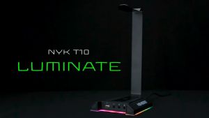 Headset Stand with Sound Card NYK NEMESIS LUMINATE T10 | Stand Headset | Penyangga Headset Gaming