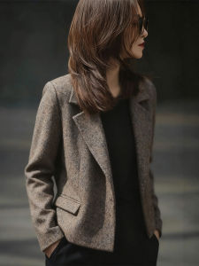 DANTING | Early Autumn Chic Grey Women Suit Jacket Formal 2026 New Style