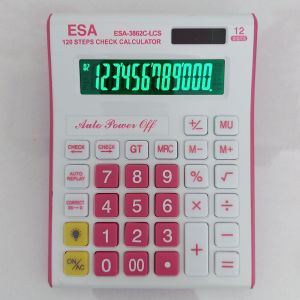 Kalkulator LCD LED Calculator Check Correct 12Digits Original ESA 3862Lcs