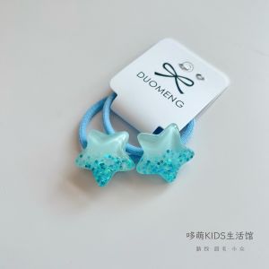 Elastic Hair Ties for Girls Childrens Star Shaped Hair Accessories Princess Style Hair Bands That Dont Damage Hair