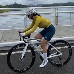 Bánh Bộ Xe Road Carbon SANTOK Golden Cicada Speed Phanh Đĩa Nan Carbon Vòng Bi Ceramic Chiều Cao 50mm Hiệu Suất Cao Siêu Nhẹ Ổn Định