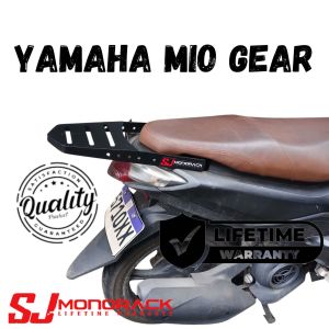 SJ Monorack for Yamaha Mio i125/MXI/MSI/GEAR/SPORTY/SOULTY Top Box Brackets - Black - Lifetime Warranty - Quality Guaranteed