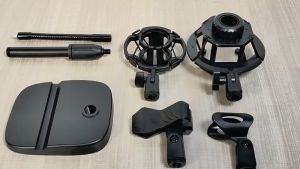 Giá Đỡ Micro Để Bàn Điều Chỉnh Chiều Cao Có Khe Cắm Điện Thoại Và Máy Tính Bảng