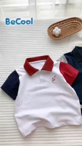 Áo Polo Cộc Tay Cho Bé Trai BECOOL Thêu Tàu Size Từ 10-26kg