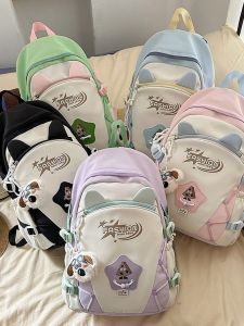 Túi Đeo Vai Đôi Dung Tích Lớn 2025 Túi Học Sinh Thời Trang Chống Thấm Nước Chống Bụi Có Nhiều Túi Đựng Đồ Phong Cách Đại Học