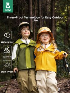 Ou Yun | 3 in 1 Childrens Outdoor Jacket Windproof Waterproof
