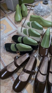 (loại 1) Da mềm giày búp bê nữ đế bằng mũi vuông basic thời trang dành cho nữ mềm êm trống trơn mv323