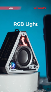 VIVAN Bluetooth Speaker Mecha Transparant RGB TWS Interkoneksi BT 5.4 VS22 fGaransi 12 Bulan