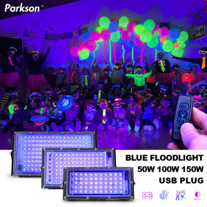 Led UV Floodlight 220V 50W 100W 150W Ultraviolet Stage Lamp USB LED Stage Blacklight Waterproof Disco Party Stage Backlight