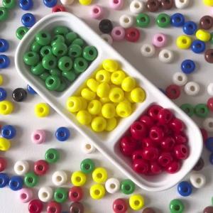 16x10mm 10pcs Acrylic Large Hole Abacus Round Loose Decorative Beads For Jewelry Making DIY Bracelets Necklace Findings