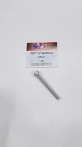 Baut L Stainless 5 X 50 Harga Per Pcs (PSP) Baud Stanlis Baut 8 Kunci L 4mm Panjang 50 mm