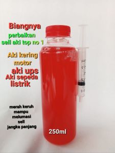 Cairan perbaikan sell aki kering merah keruh ukuran 250ml