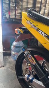 Knalpot Racing HBY Silencer Carbon Blue Kenalpot Ninja R RR SS Kolong Cobra Leher C Stainless Steel