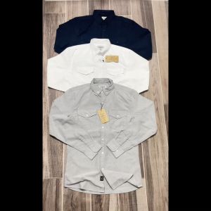 Áo sơ mi nam tay dài Nexx&Dee màu trắng công sở túi hộp đi tiệc vải oxford kaki cao cấp SM05