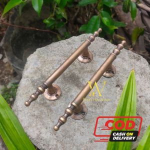 Tarikan Laci Lemari Kuningan Antik Motif Mahkota 15 cm 2 pcs