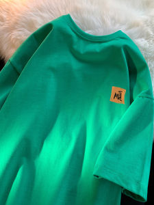 Áo Thun Nam Cotton Nguyên Chất Dáng Rộng Tay Ngắn Phong Cách Đường Phố Mỹ Thời Trang Mùa Hè 2025 Thường Ngày in Họa Tiết