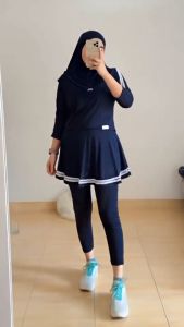 Setelan Rok Legging Baju setelan Olahraga wanita terbaru kaos olahraga dan rok legging/setelan baju senam wanita viral