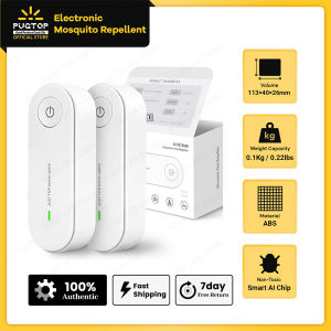 PUGTOP 2 Pack Ultrasonic Repellent Electronic Mosquito Repellent No Noise 360° Insect Killer Mosquitoes Repellent Portable Mosquito Trap Silent Non-Toxic