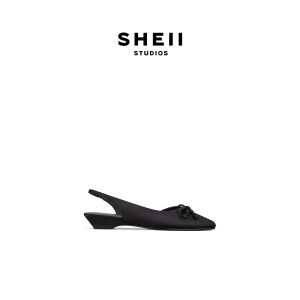 SHÉII | Dép Mules Trang Trí Nơ Gót Thấp 3CM