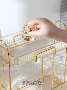 Rak Kosmetik Parfum Makeup Bathroom Acrylic Iron Shelf Organizer Storage Rack