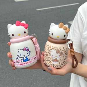 Sanrio | 1pc HelloKitty Cute Thermos Cup 250ml Mini Portable Water Bottle with Lanyard Portable Outdoor Tumbler