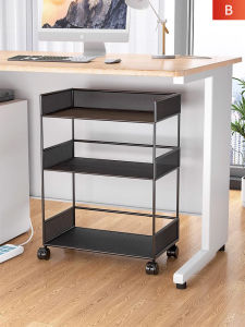 Desk Under File Shelf Organizer Trolley with Wheels