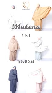 Mukena Mini Parasut Korea Travel/Mukena Travel 2in1 Daily Bahan Halus dan Lembut