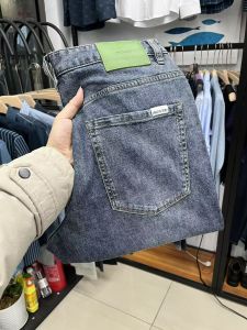 กางเกงยีนส์ทรงหลวมเอวกลางสำหรับผู้ชาย กางเกงยีนส์ทรงเก่าทรงสลิมฟิตทรงเดนิมทรงยาวทรงตรง