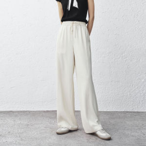 PEACEBIRD | High-waisted Wide-leg Loose Skinny Casual Trousers