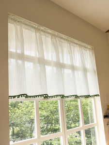 Meirenpeizi | Retro No-Drill Creamy French Lace Curtain