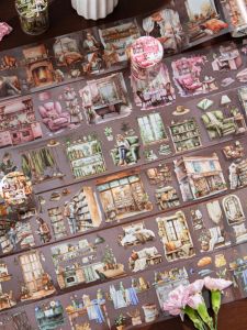 Vintage Scene Decor DIY Stickers Deco Tape