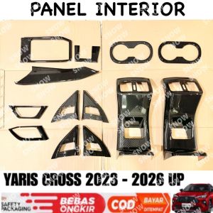 Panel Interior Yaris Cross 2023 2024 2025 2026 Tweeter Rear Console Air Vent Cup Holder Shifter Hitam Carbon