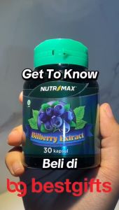 NUTRIMAX BILBERRY EXTRACT VITAMIN OBAT KESEHATAN MATA MINUS LELAH RETINA SIRKULASI DARAH 30 KAPSUL