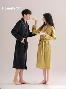 JIALEFEN | Warm Coral Velvet Flannel Robe