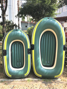 Authentic JILONG Outdoor Foldable Inflatable Boat for Single Double Three Person PVC Skin Boat with Air Cushion Durable Fishing Boat