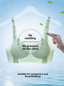 miiow | Maternity Nursing Bra Prevents Sagging Summer Thin Special For Breastfeeding Women Gathered Underwear Postpartum U-Back Design