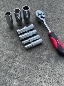 Metric Long Chrome Socket Set 1/4-Inch Drive Hex Deep Socket From 4 MM To 14 MM Professional Grade Wrench Heads Ratchet Tool