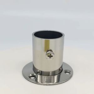 SARAHBOWSH 1Pc 19mm-32mm Round with Cover Closet Pole Sockets Closet Flange Tube Bracket Hang Rod Support Rod Holder