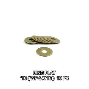 Ring Plat "10 (WP 6 X 18) Harga Per Pak Isi 10 - Reng Plate Pelat Washer Kunci 10 Diameter 6mm x 18mm Tebal 1mm