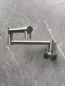 Pot filler faucet stainless steel wall-mounted pot filler wall-mounted pot filler kitchen faucet folding and retractable single-hole faucet.