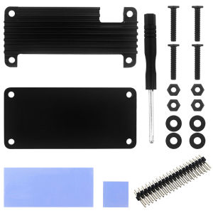 Raspberry Pi Zero 2 W Aluminum Case Passive Cooling Enclouse Heatsink + GPIO Pin Header for Raspberry Pi Zero W Pi Zero 2W