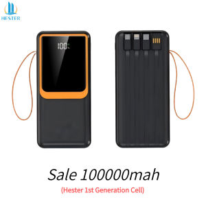 HESTER real capacty powerbank 100000mah power bank original asli power bank fast charging robot power bank hester powerbank robot 4 cable