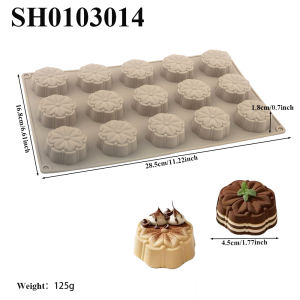 15-Cells Flower Chocolate Design Silicone Chocolate Mold Candy Biscuit Mould DIY Soap Moulds Kitchen Dessert Baking Tools