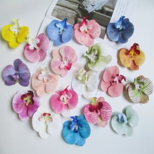 Bướm Lan Trang Trí Nhà Cao Cấp PU Tự Làm Kẹp Mũ Vật Liệu Hoa Cảm Giác Bông Trang Trí Phòng Thanh Lịch Trang Trí Nhà