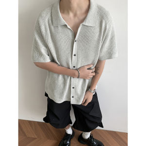 Áo Thun Polo Tay Ngắn Dệt Kim Thiết Kế Mỹ Thời Trang Mùa Hè Cho Nam Và Nữ Dáng Rộng Thoải Mái Thường Ngày