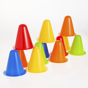 ItemMart 10Pcs Training Cones Plastic Skate Marker Cones Football Soccer Practice
