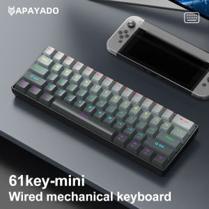 APAYADO | Bàn Phím Cơ Chơi Game Có Dây APAYADO K61 61 Phím RGB Backlit Mini 60% Kích Thước Red/Blue Switch Type-C Cho PC/Laptop