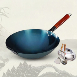 Traditional Non-Stick Uncoated Chef-Used Cast Iron Wok